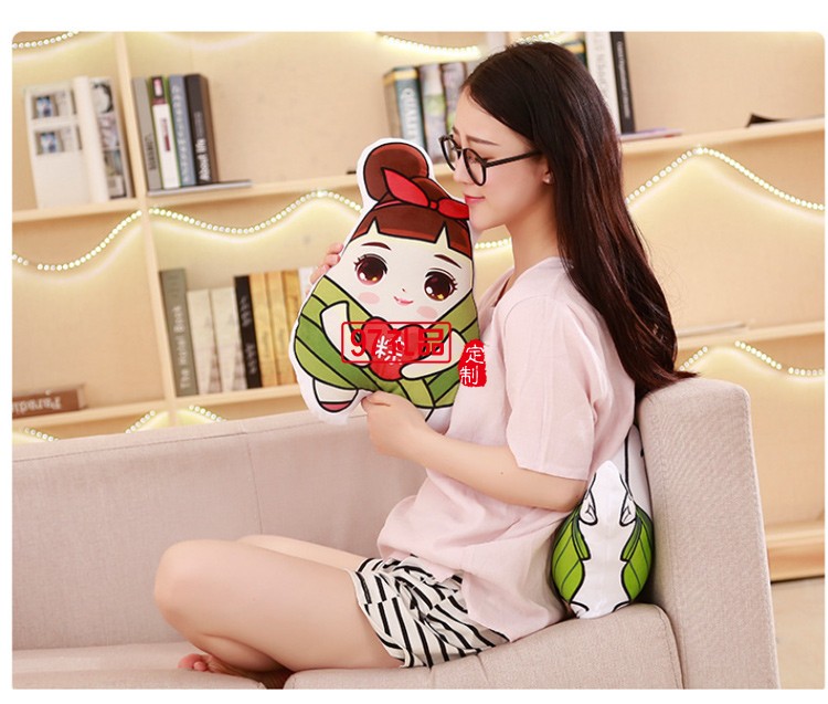 定制LOGO禮品創意仿真粽子毛絨玩具公仔抱枕可定制開模LOGO