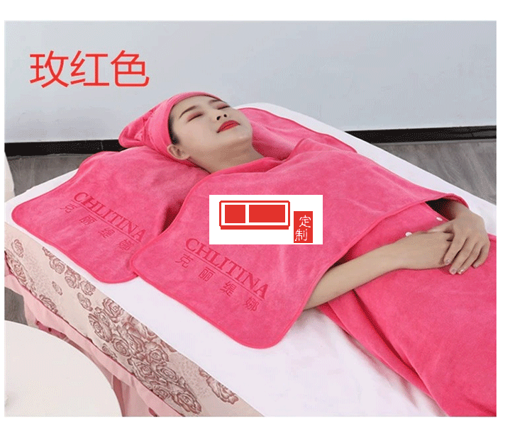 納米纖維魔術貼包頭巾鋪床浴巾浴裙套裝五件套