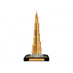 鍍金水晶內雕收藏品3D建筑樓模創意定制