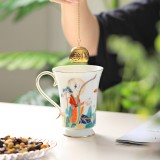 國潮陶瓷馬克杯對杯骨瓷咖啡杯男女水杯創意情侶禮物禮盒裝