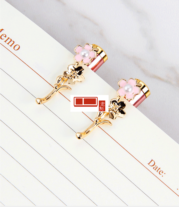 珍珠桃花筆中性筆 廣州大學定制案例