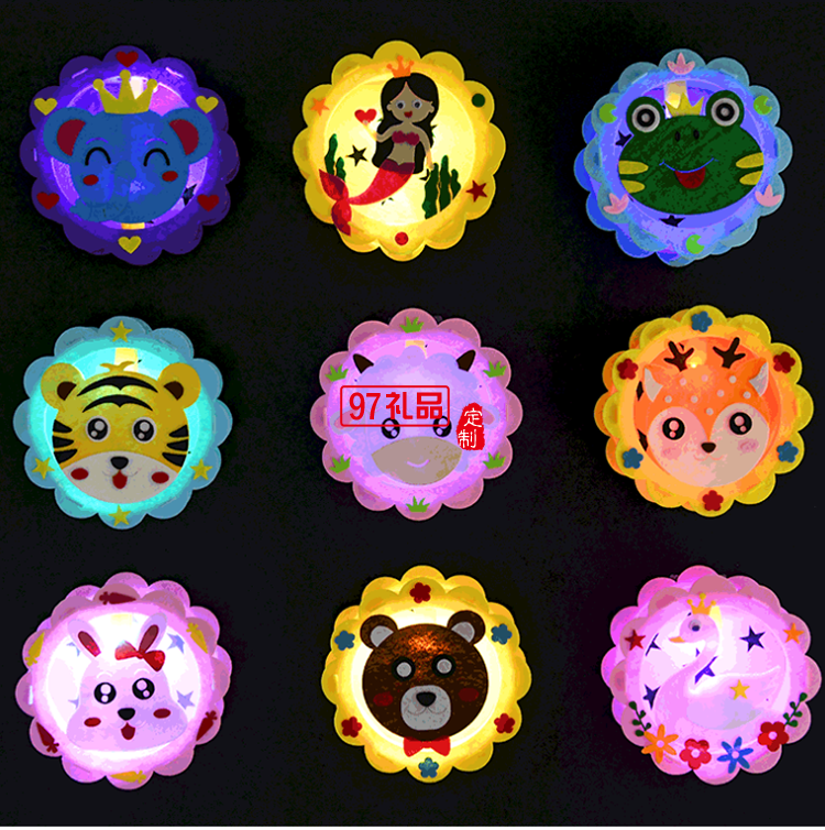 DIY卡通中秋節燈籠手提幼兒園手工發光燈籠兒童不織布材料包玩具