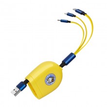 流氓兔系列一拖三伸縮數據線MH01