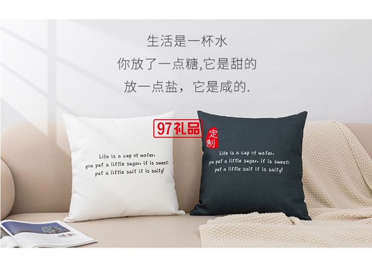 沙發床頭辦公室午睡枕靠墊廣告抱活動小禮品定制