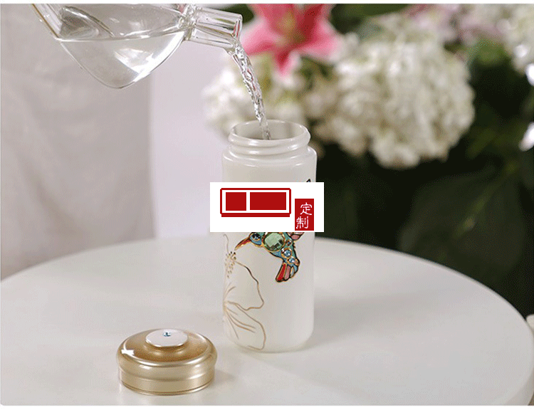 乾唐軒活瓷 吉星蜂鳥陶瓷杯隨身水杯商務創意禮品杯送客戶伴手禮