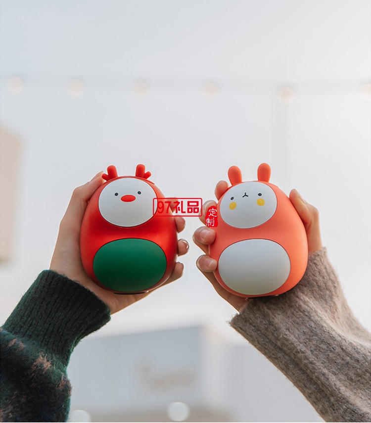 COINBIG定制 自發熱充電寶二合一便攜卡通迷你移動電源 可定制