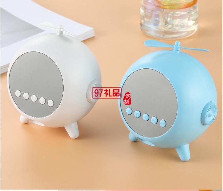 卡通時鐘藍牙音箱迷你便攜式 可定制LOGO活動小禮品