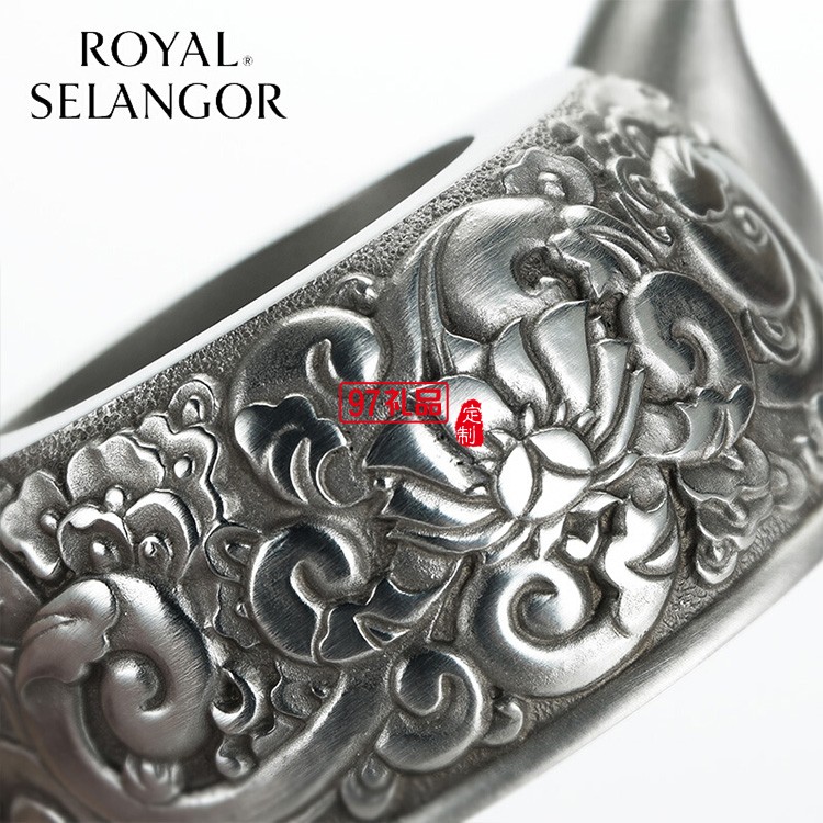 花紋雕刻裝飾精致典雅純錫茶壺高檔商務伴手禮logo定制