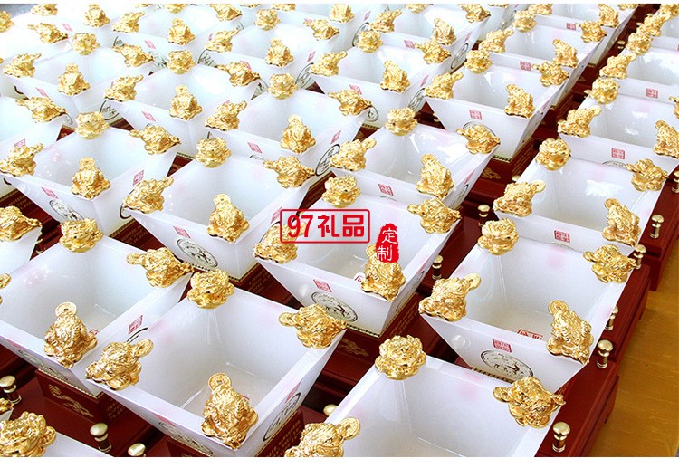 日進斗金琉璃擺件 中號 招財風水創意家居工藝品商務禮品