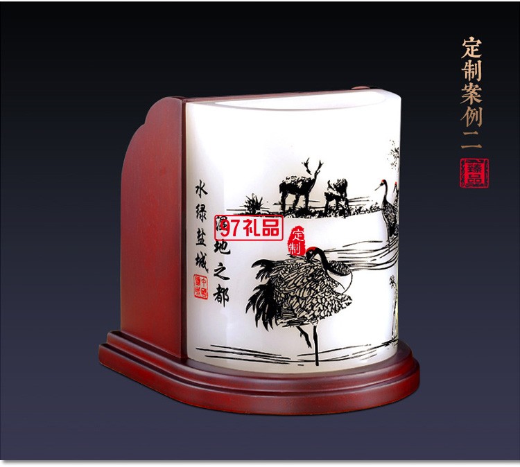 琉璃組合筆筒創意馬到成功辦公桌文具書房擺件企業周年慶教師禮品