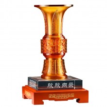 玉尊琉璃擺件工藝品欣欣向榮創意家居辦公裝飾招財開業喬遷禮品
