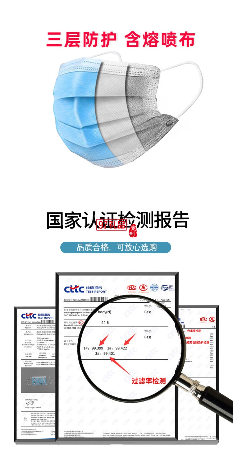 KF94定位定制口罩印圖案logo文字成人一次性平面企業宣傳口罩定制
