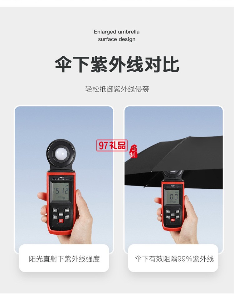 古銅拉絲三折10骨黑膠自動晴雨傘定 制折疊商務廣告禮品雨傘批發