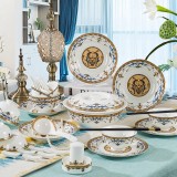 骨瓷餐具套裝 碗盤批發餐具陶瓷景德鎮陶瓷餐具促銷禮品