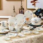 景德鎮陶瓷餐具工廠批發骨瓷碗盤碟套裝家用禮品LOGO定制餐具套裝