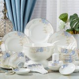 日式餐具實用禮品 景德鎮陶瓷餐具創意碗碟套裝 家用骨瓷碗盤批發