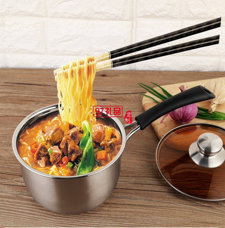 加厚韓式不銹鋼奶鍋 無磁面條鍋單柄小鍋 實用禮品鍋具批發熱奶鍋