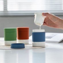 創意多功能茶杯固定式茶漏設計戶外隨身攜帶專屬茶杯
