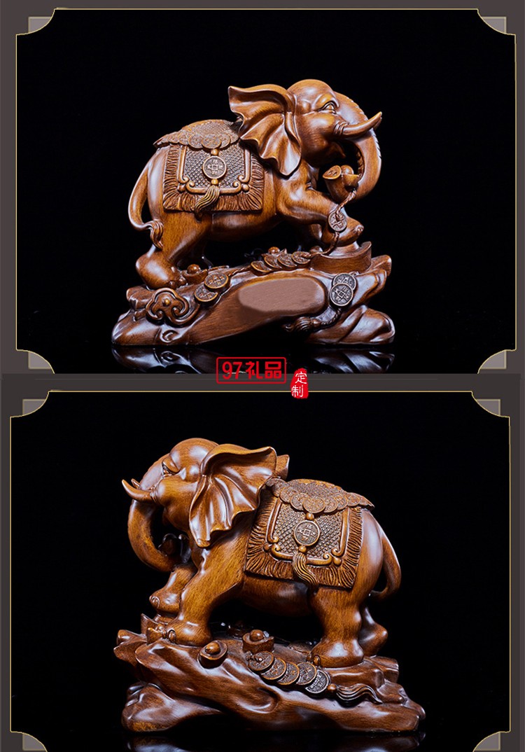 新中式吉祥創意大象工藝品擺件