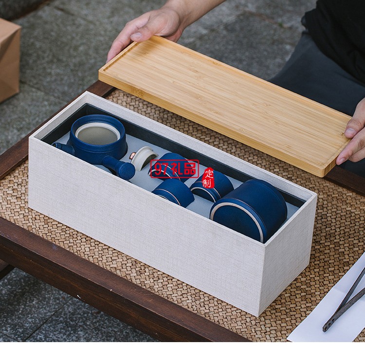 粗陶茶具套裝批發一壺三杯帶茶葉罐干泡茶盤整套