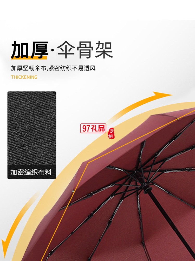 三折全自動雨傘折疊傘男商務實木復古紳士雨傘