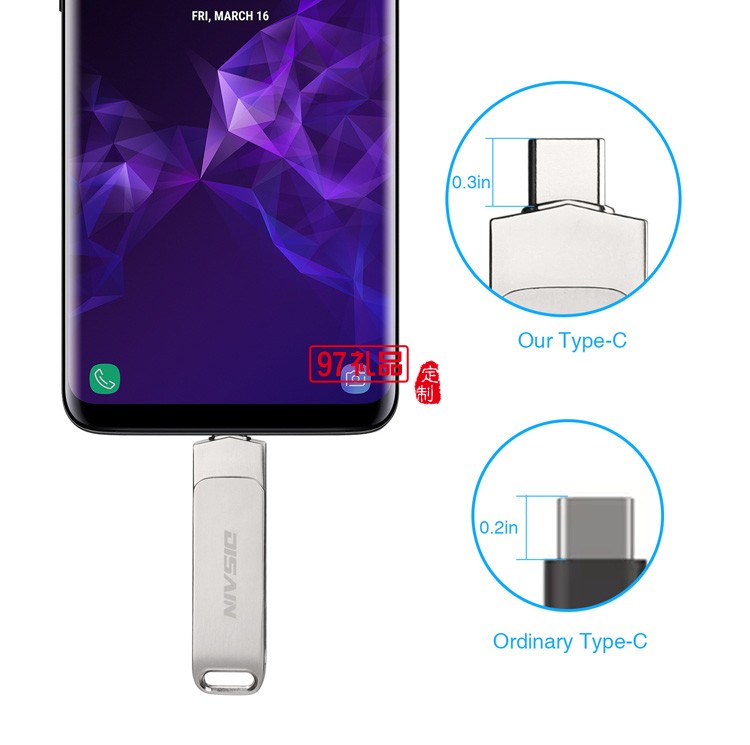 手機金屬旋轉U盤 兩用otg優盤 type-c 