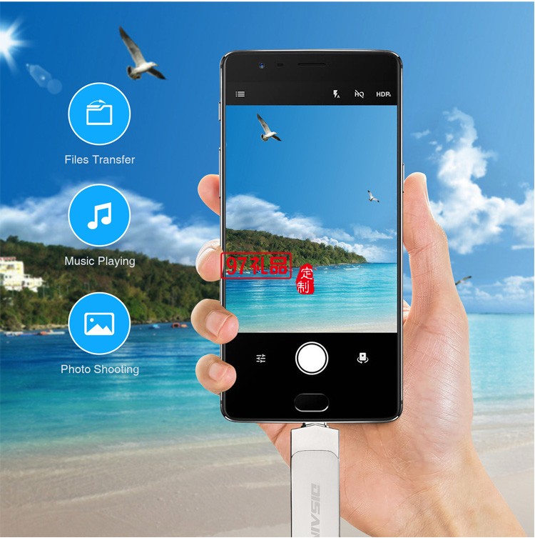 手機金屬旋轉U盤 兩用otg優盤 type-c 