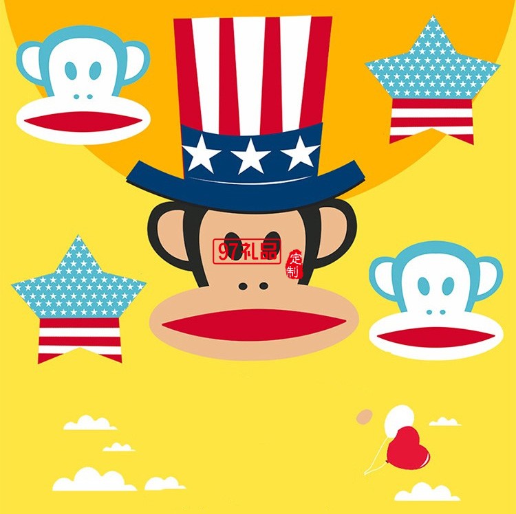 大嘴猴（Paul Frank）被套床單枕套家紡床上用品純棉四件套魔術師