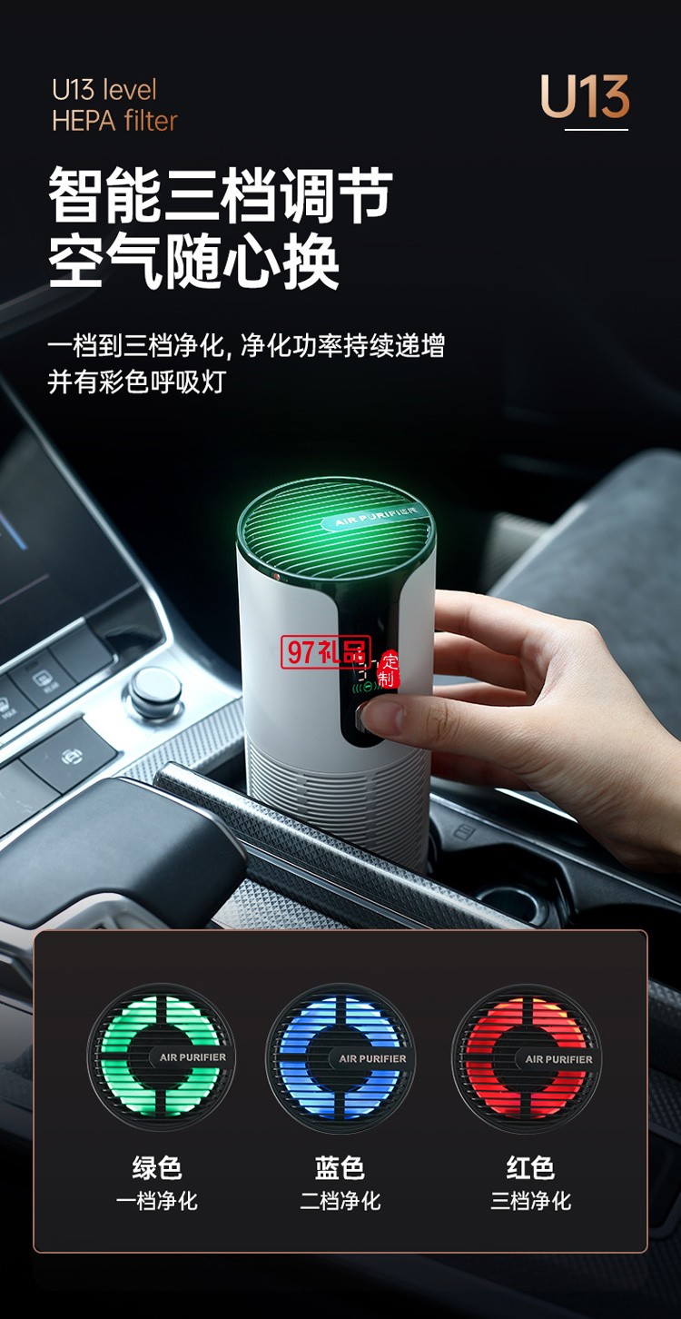 新品空氣凈化器袪甲醛消菌袪味香薰車載帶數顯負離子凈化器