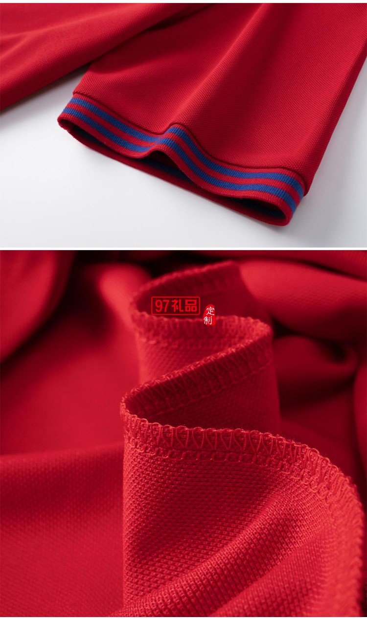 定制polo衫廣告服裝200g海島棉珠地翻領工作服 廣告衫定制