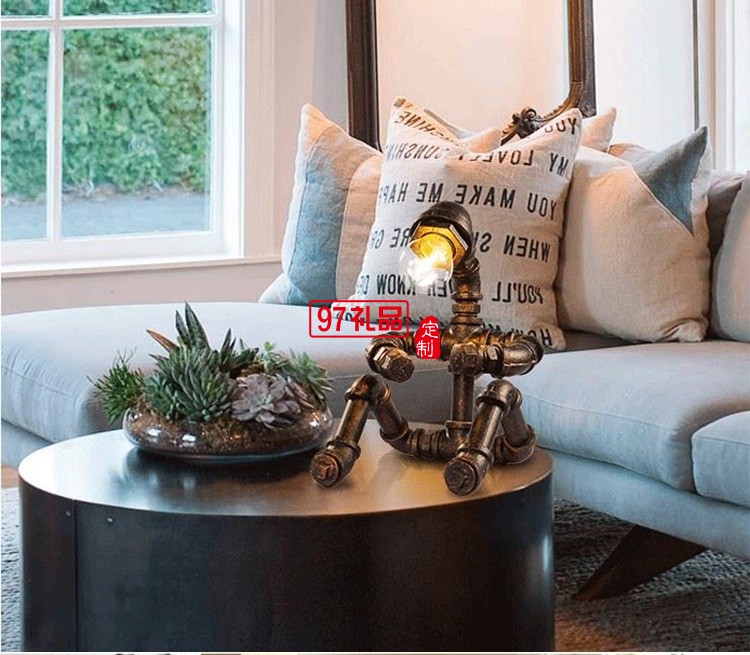 創意臺燈工業復古風個性水管臺燈餐廳客廳裝飾創意臺燈