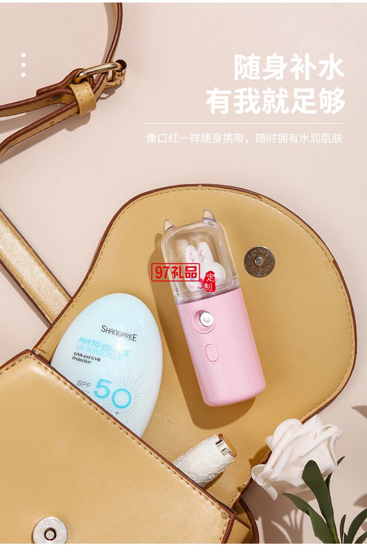 USB萌寵補水儀加濕器 手持臉部補水加濕器噴霧美容萌寵補水儀