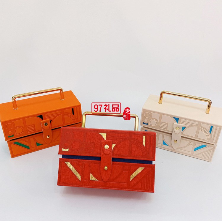皮質包裝禮盒手提翻蓋七夕情人節禮物禮品盒結婚伴娘伴手禮空盒子