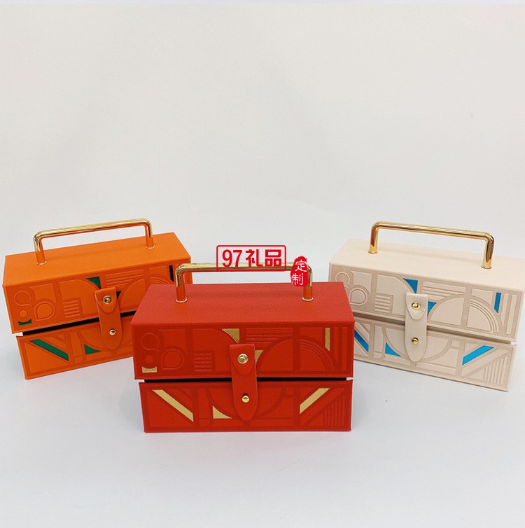 皮質包裝禮盒手提翻蓋七夕情人節禮物禮品盒結婚伴娘伴手禮空盒子