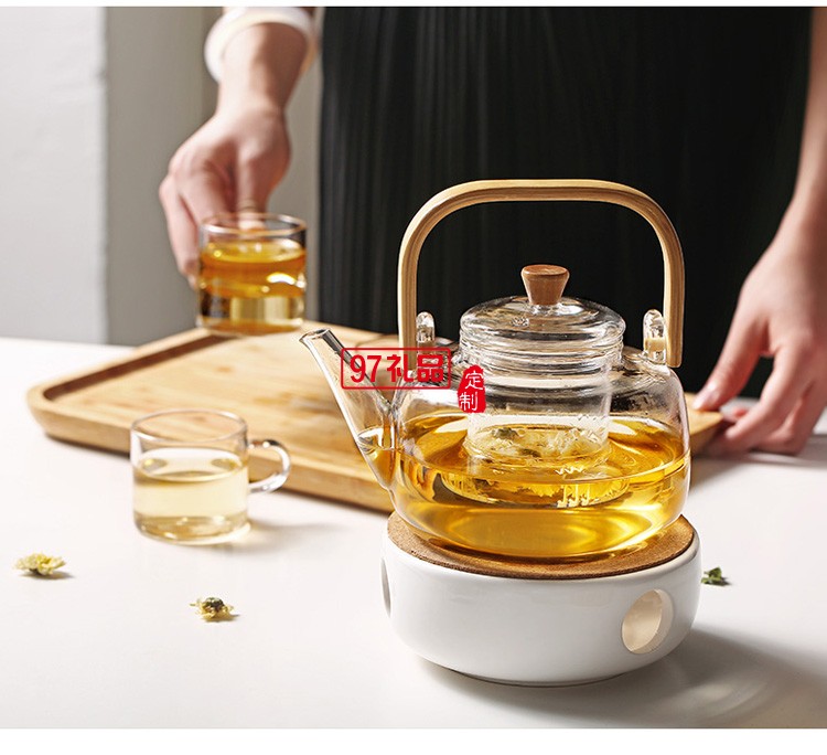 玻璃泡茶壺家用耐高溫燒水壺花茶專用茶具套裝電陶爐加熱單煮茶器