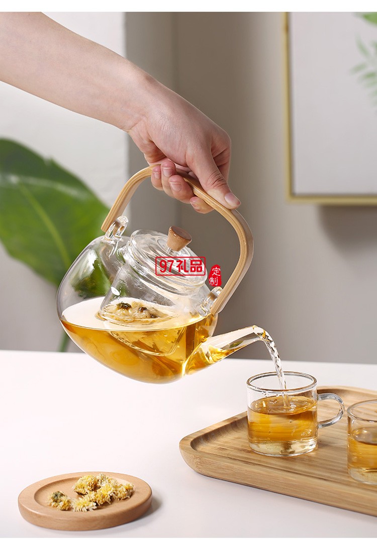 玻璃泡茶壺家用耐高溫燒水壺花茶專用茶具套裝電陶爐加熱單煮茶器