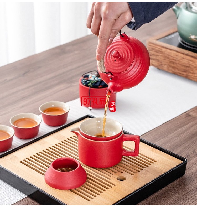 陶瓷功夫茶具簡約禮盒家用創意茶盤茶葉罐套裝