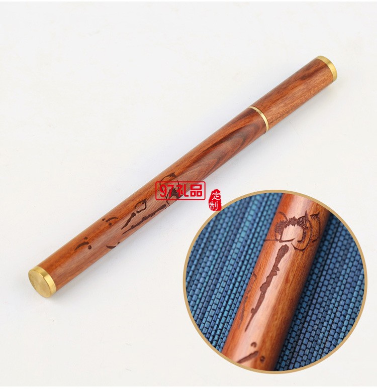 紅木質線香臥香爐 小型銅木音響