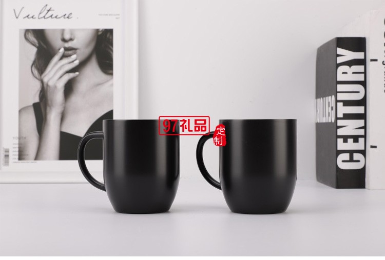 露營簡(jiǎn)約跨境雙層隔熱不銹鋼咖啡杯馬克杯隔熱隨手杯