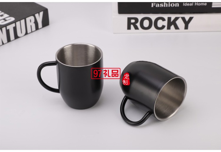 露營簡(jiǎn)約跨境雙層隔熱不銹鋼咖啡杯馬克杯隔熱隨手杯
