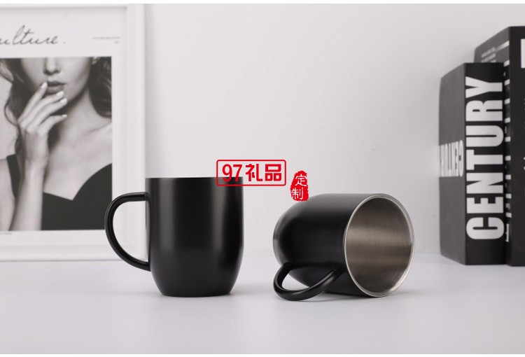 露營簡(jiǎn)約跨境雙層隔熱不銹鋼咖啡杯馬克杯隔熱隨手杯