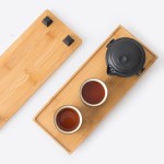 竹托盤竹制禪意簡約現代竹子小號長方形干泡臺