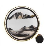 3D時光沙漏擺件創意圓形玻璃流沙畫