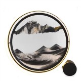 3D時光沙漏擺件創意圓形玻璃流沙畫