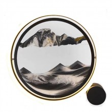 3D時光沙漏擺件創意圓形玻璃流沙畫