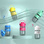 TKK網紅潮媽外帶便攜手提飲料奶茶杯子 創意大容量塑料吸管水杯