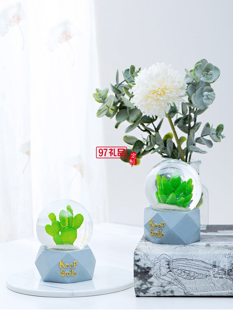 現貨簡約樹脂水晶球工藝品裝飾擺件