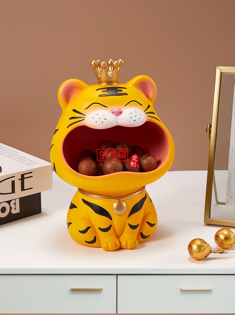 創意老虎擺件玄關鑰匙收納虎年吉祥物