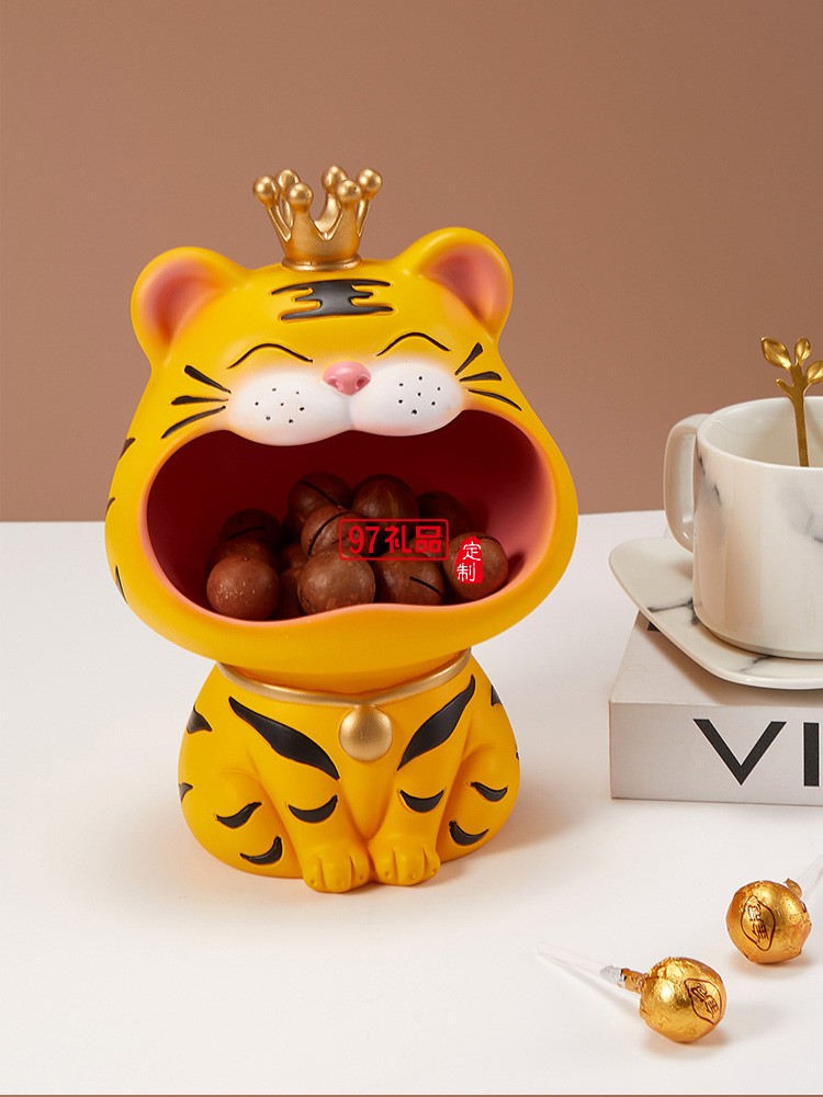 創意老虎擺件玄關鑰匙收納虎年吉祥物