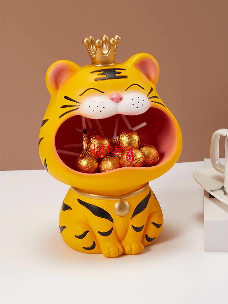 創意老虎擺件玄關鑰匙收納虎年吉祥物